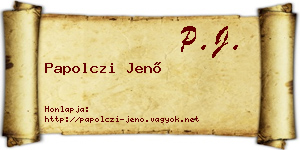Papolczi Jenő névjegykártya